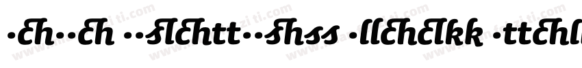 Sauna Ligatures Black Italic Swash字体转换